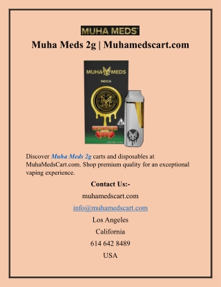 Muha Meds 2g  Muhamedscart.com