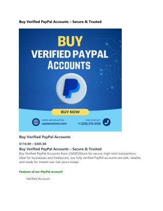 Best 5 Sites To Buy Verified Paypal Accounts In This Year