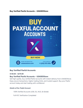 Top 8 Sites To Buy Verified Paxful Accounts In this Year 2025