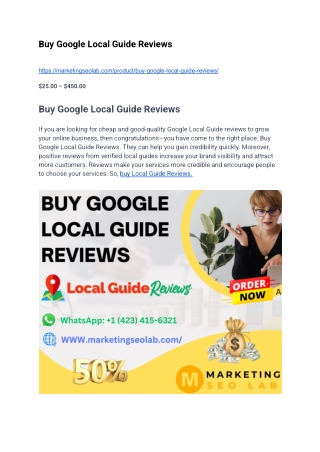 buy google local guide reviews