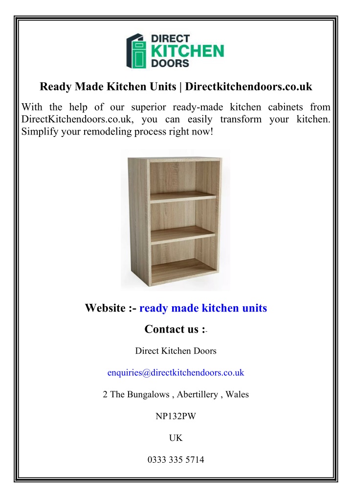 ready made kitchen units directkitchendoors co uk