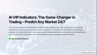 ai vip indicators the game changer in trading