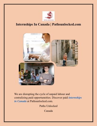 internships in canada pathsunlocked com