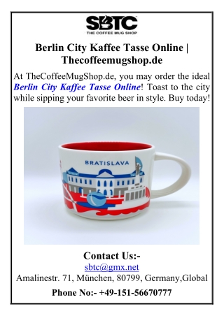 Berlin City Kaffee Tasse Online  Thecoffeemugshop.de