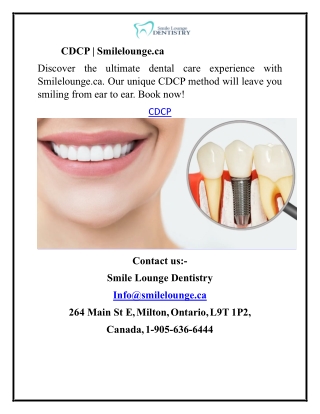 CDCP  Smilelounge.ca