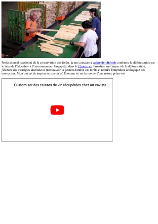 professionnel passionn de la conservation