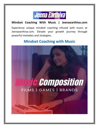 Mindset Coaching With Music  Jeenaearthiva.com