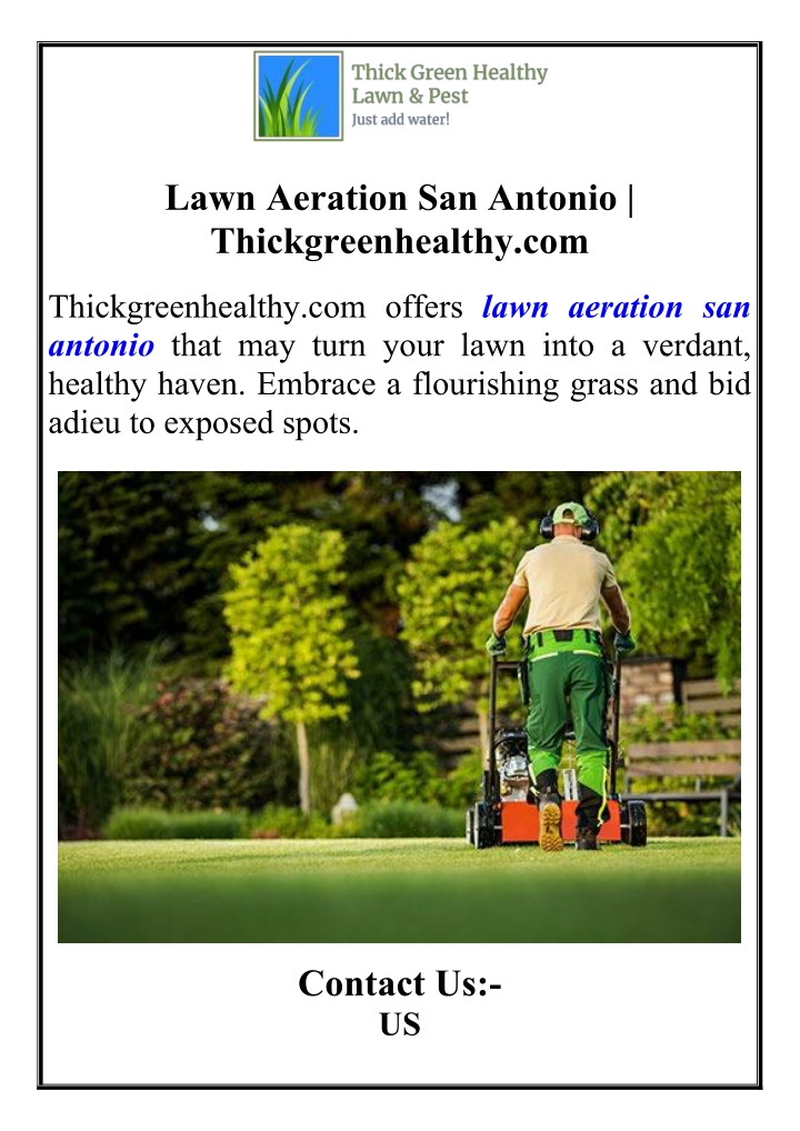 lawn aeration san antonio thickgreenhealthy com