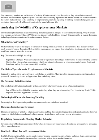 “Analyzing the Volatility of Cryptocurrency Markets”