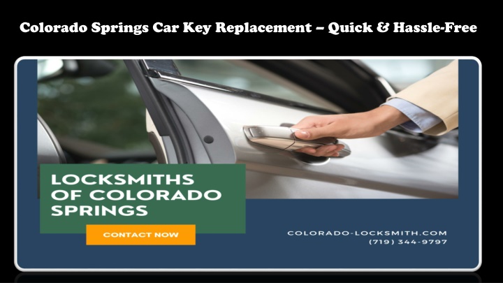 colorado springs car key replacement quick hassle