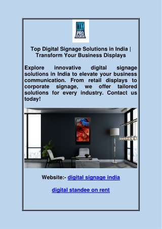 top digital signage solutions in india transform