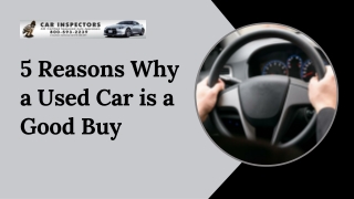 5 Reasons Why a Used Car is a Good Buy