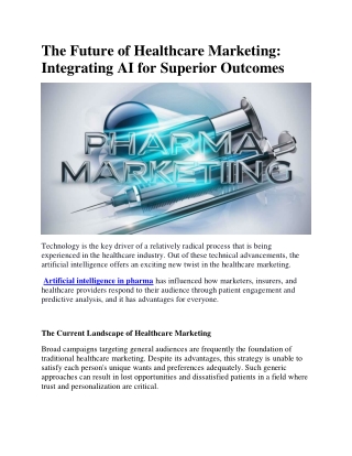 the future of healthcare marketing integrating