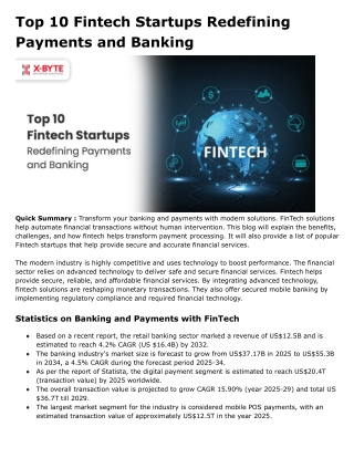 top 10 fintech startups redefining payments