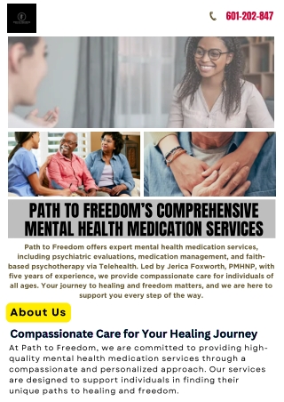 Path to Freedom’s Comprehensive Mental Health Medication Services