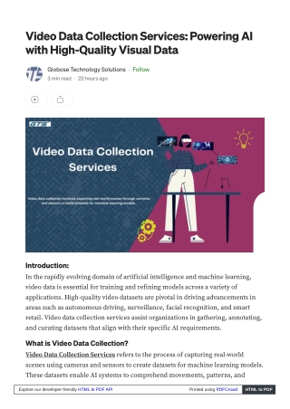 video data collection services powering ai with
