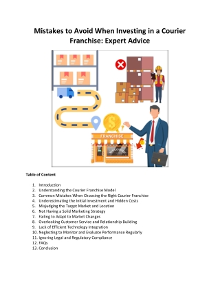 Mistakes to Avoid When Investing in a Courier Franchise Expert Advice