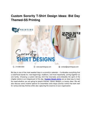 Custom Sorority T-Shirt Design Ideas Bid Day Themed-SS Printing