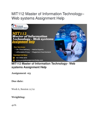 mit112 master of information technology