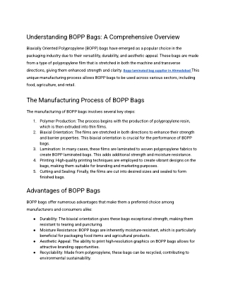 understanding bopp bags a comprehensive overview