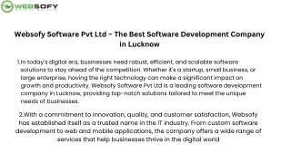 websofy software pvt ltd the best software