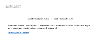 sminktanfolyam budapest | Profisminkiskola.hu