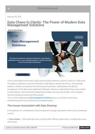 Data Chaos to Clarity The Power of Modern Data Management Solutions