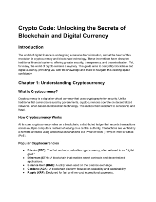 Crypto Code Unlocking the Secrets of Blockchain and Digital Currency