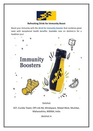 Refreshing Drink for Immunity Boost