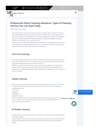 Professional Home Cleaning Assistance: Types of Cleaning Services You Can Avail