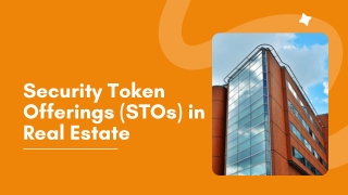 security token offerings stos in real estate