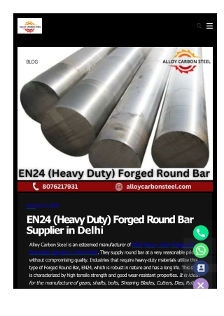 EN24 Forged Round Bar Supplier in Delhi