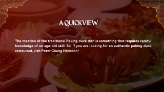 Reputed Peking Duck Restaurant Near You| Traditional Peking Duck Dishes