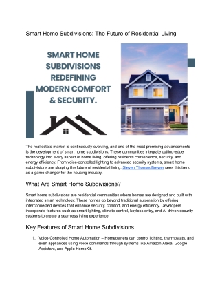 Smart Home Subdivisions_ The Future of Residential Living