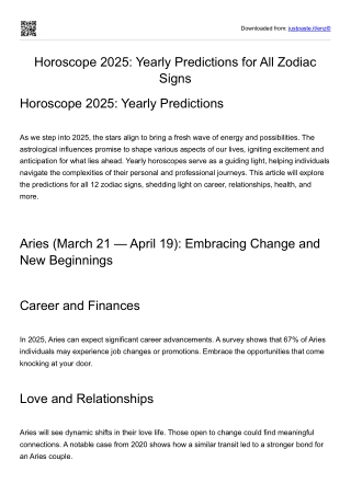 Horoscope 2025: Yearly Predictions for All Zodiac Signs