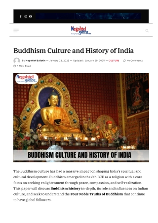 Buddhism Culture and History of India