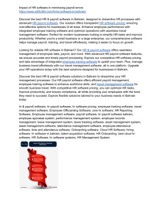 impact of hr software in minimizing payroll