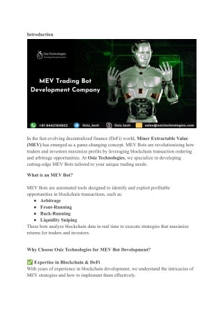 MEV Trading Bot