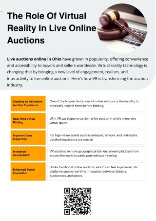 The Role Of Virtual Reality In Live Online Auctions