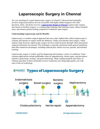 Laparoscopic Surgery in Chennai