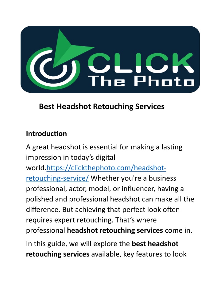 best headshot retouching services