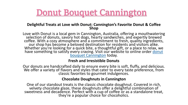 donut bouquet cannington