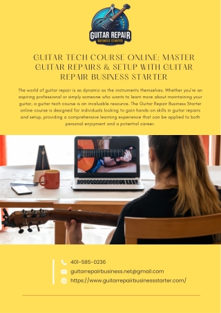 Learn Guitar Tech Skills Online – Master Repairs & Setup