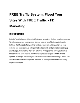 FREE Traffic System
