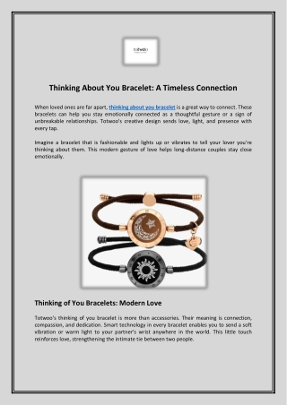 Thinking About You Bracelet A Timeless Connection