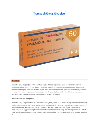Tramadol 50 mg 30 tablets - zolpidemkaufen.com