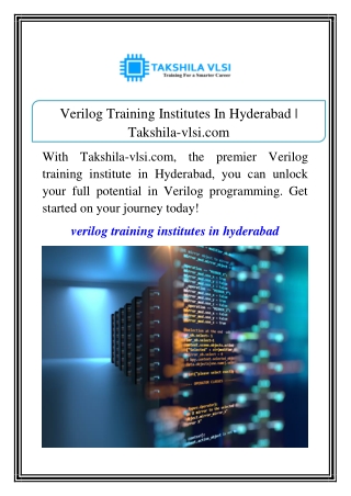 verilog training institutes in hyderabad takshila