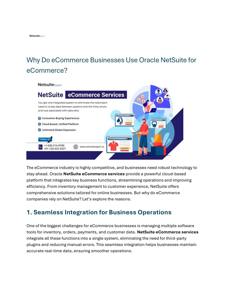 why do ecommerce businesses use oracle netsuite