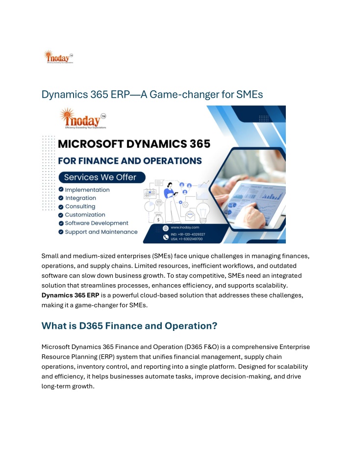 dynamics 365 erp a game changer for smes