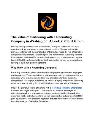 the value of partnering with a recruiting company
